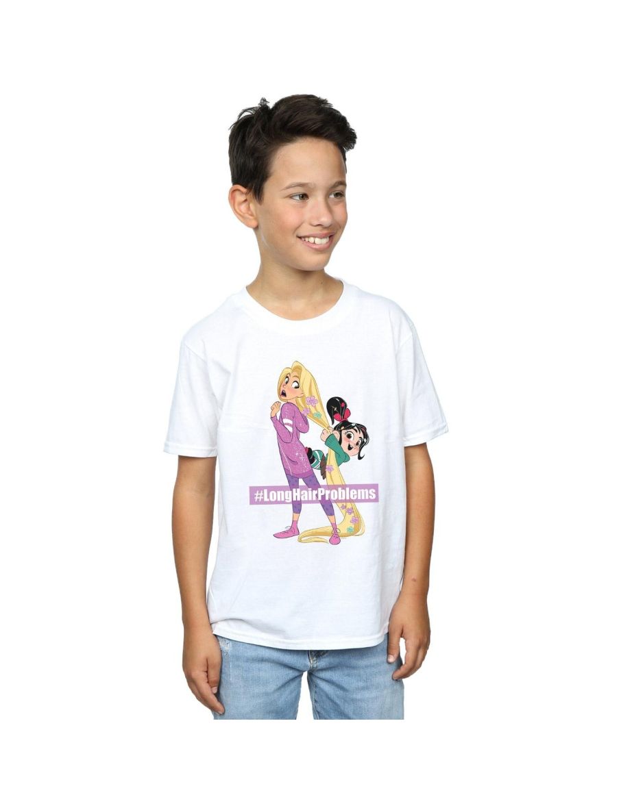 Disney Boys Wreck It Ralph Rapunzel And Vanellope T-Shirt - White