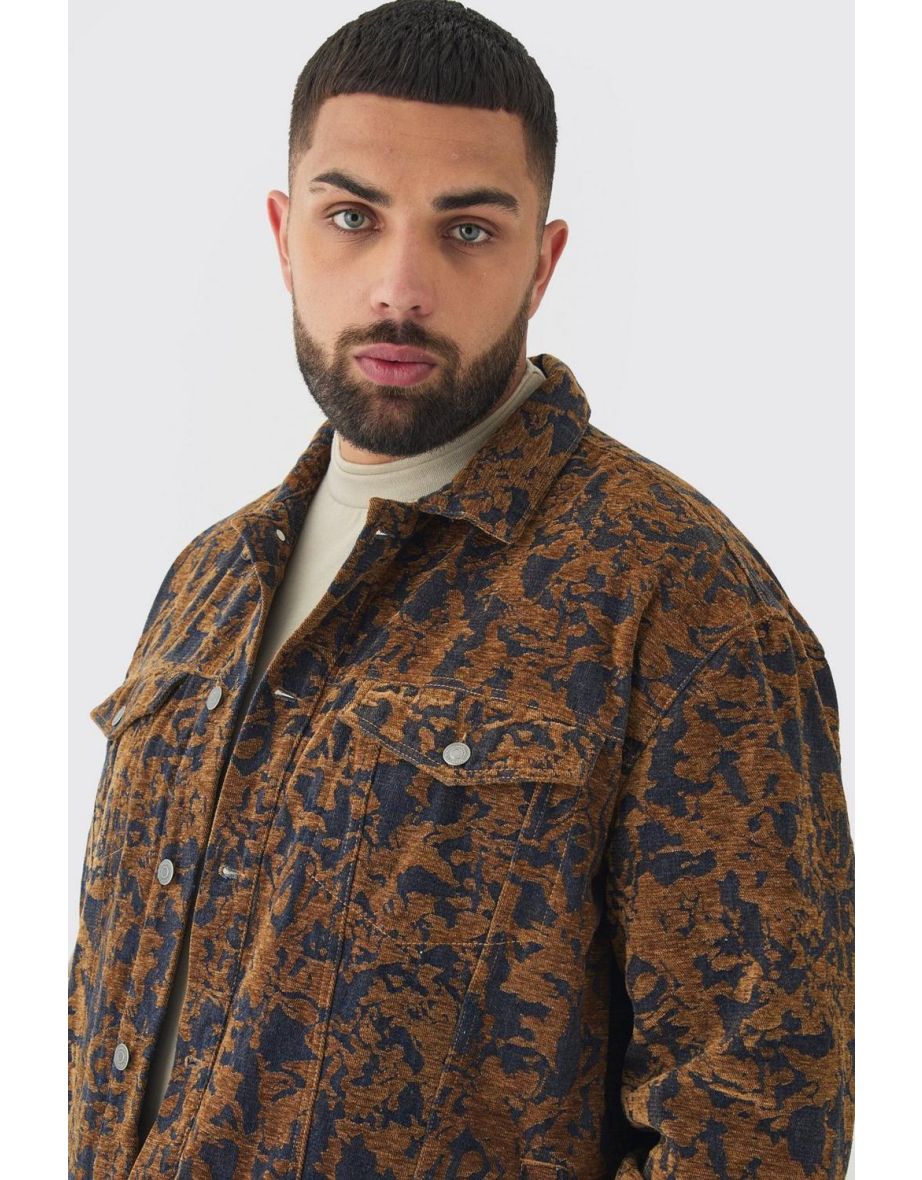Plus Burnout Denim Oversized Jacket - 2