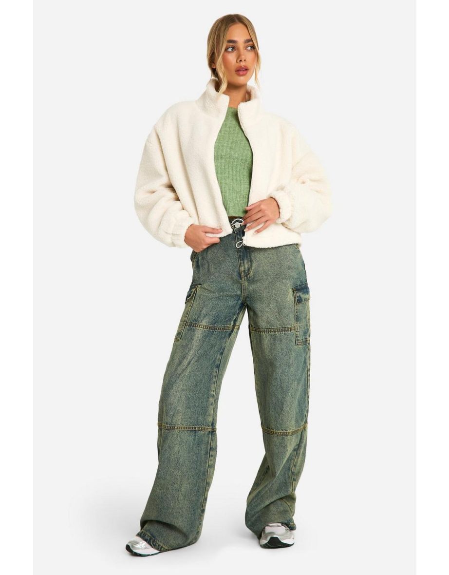 Boxy Teddy Bomber Jacket