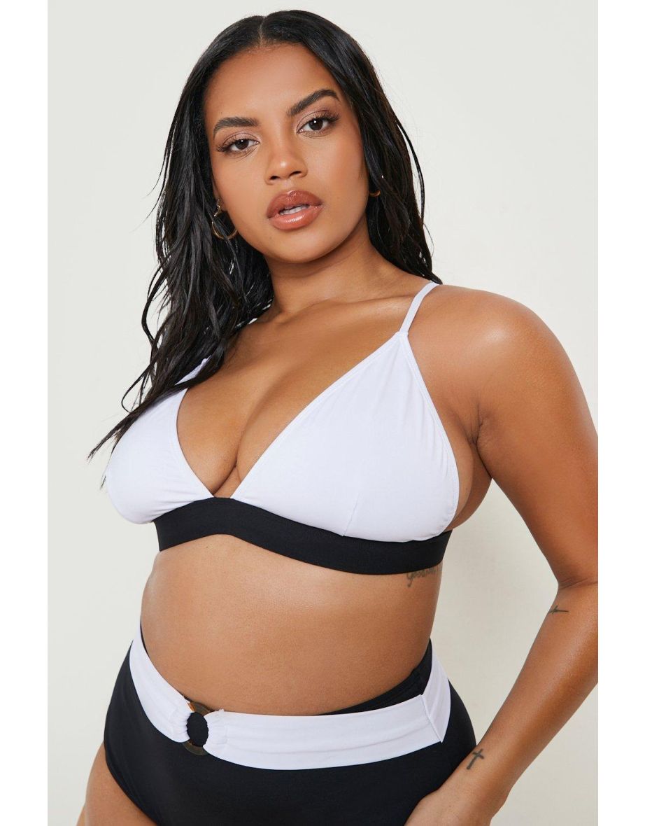 Plus Mono Colour Block Belted Bikini - mono - 2