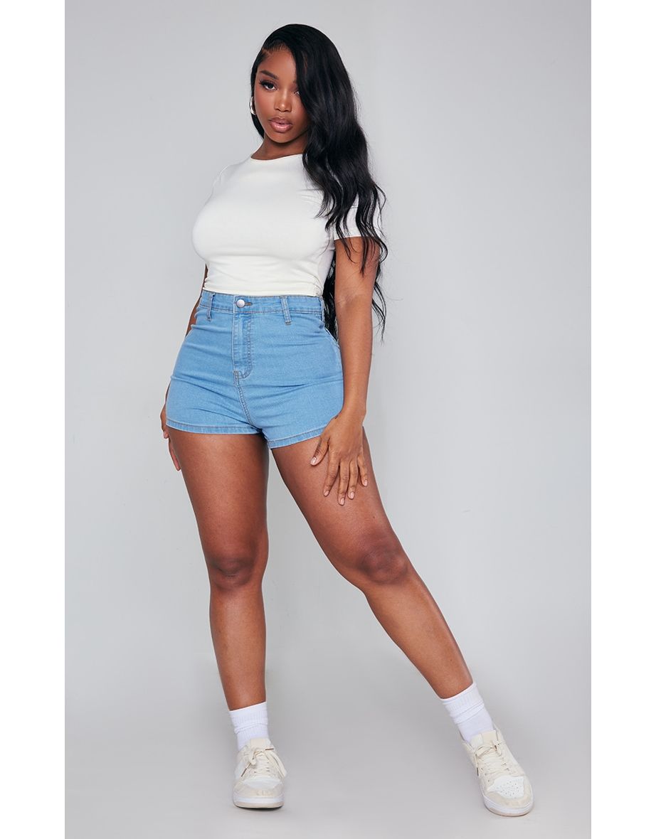 Denim disco shorts deals