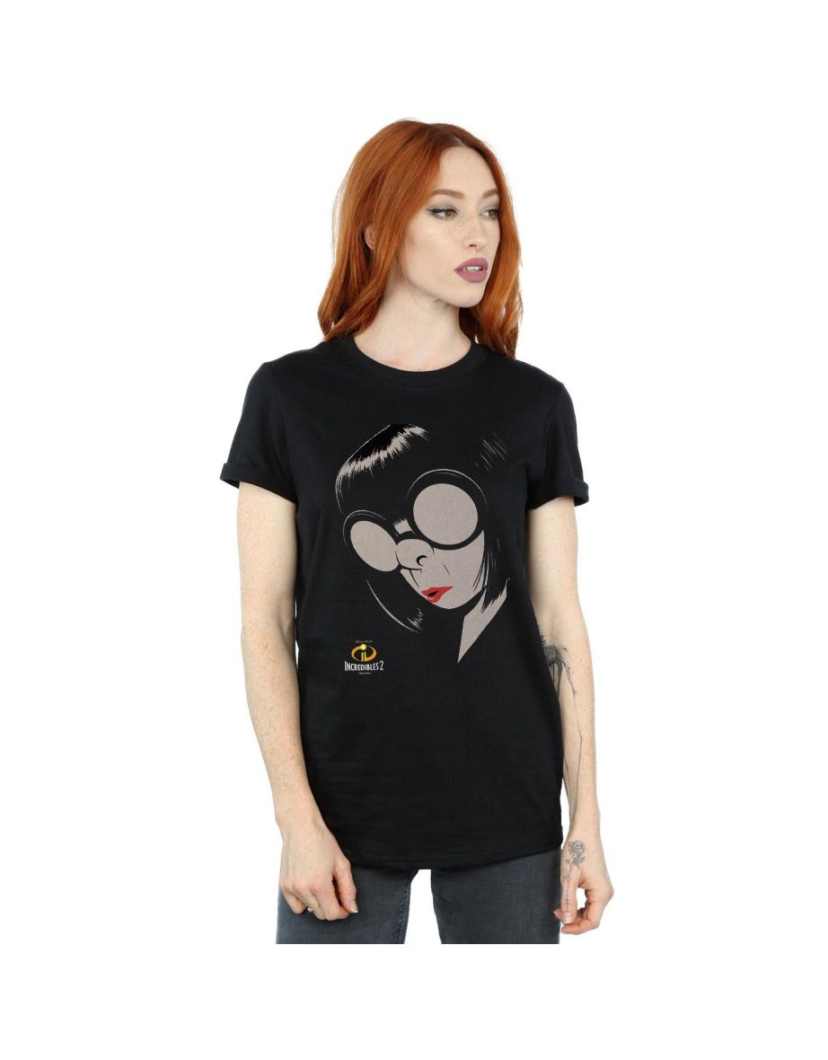 Disney Womens/Ladies The Incredibles Edna Cotton Boyfriend T-Shirt