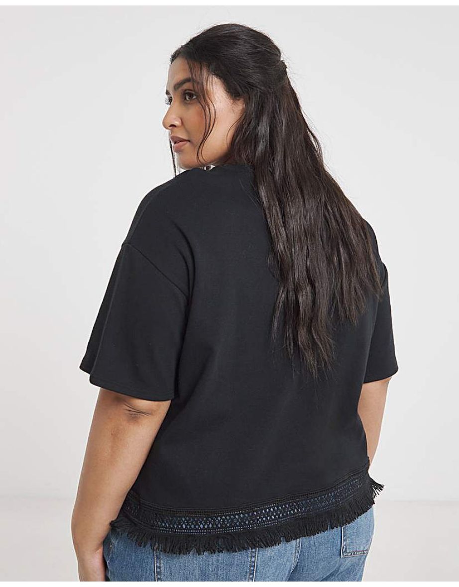 Fringing Hem T-Shirt - 3