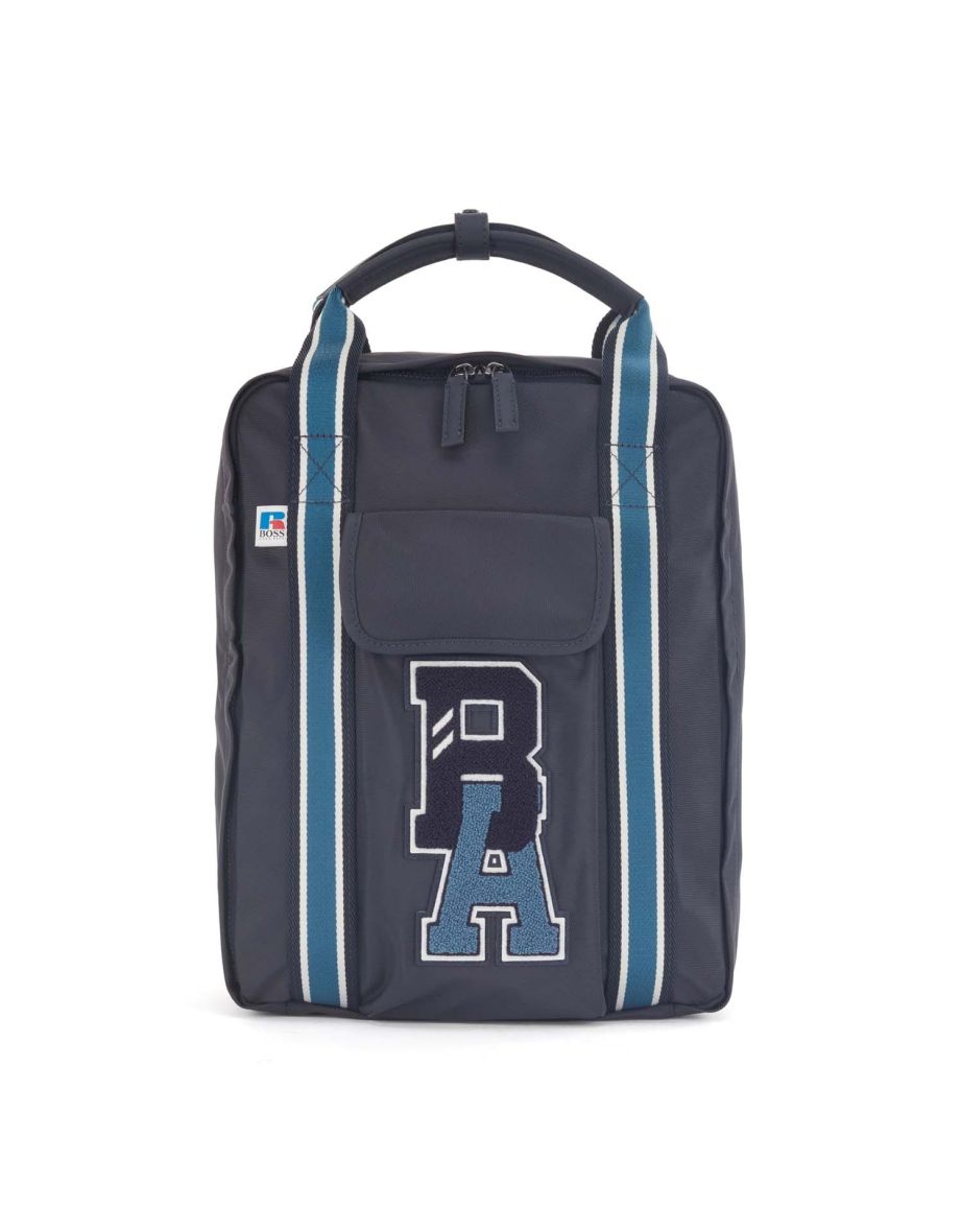 Accessories Boss x Russell Athletic Squared Backpack in Blue