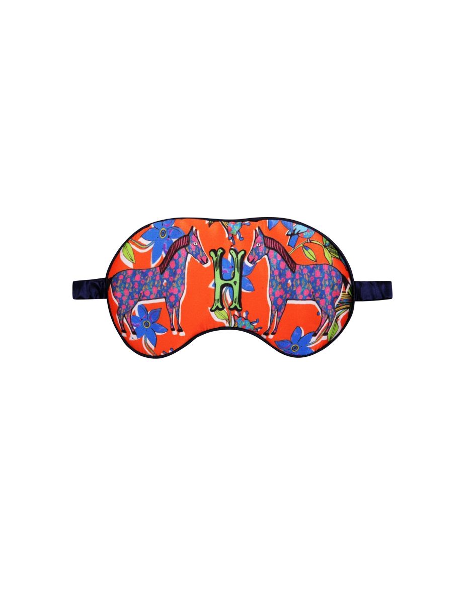 Silk Eye Mask / "H for Horses"