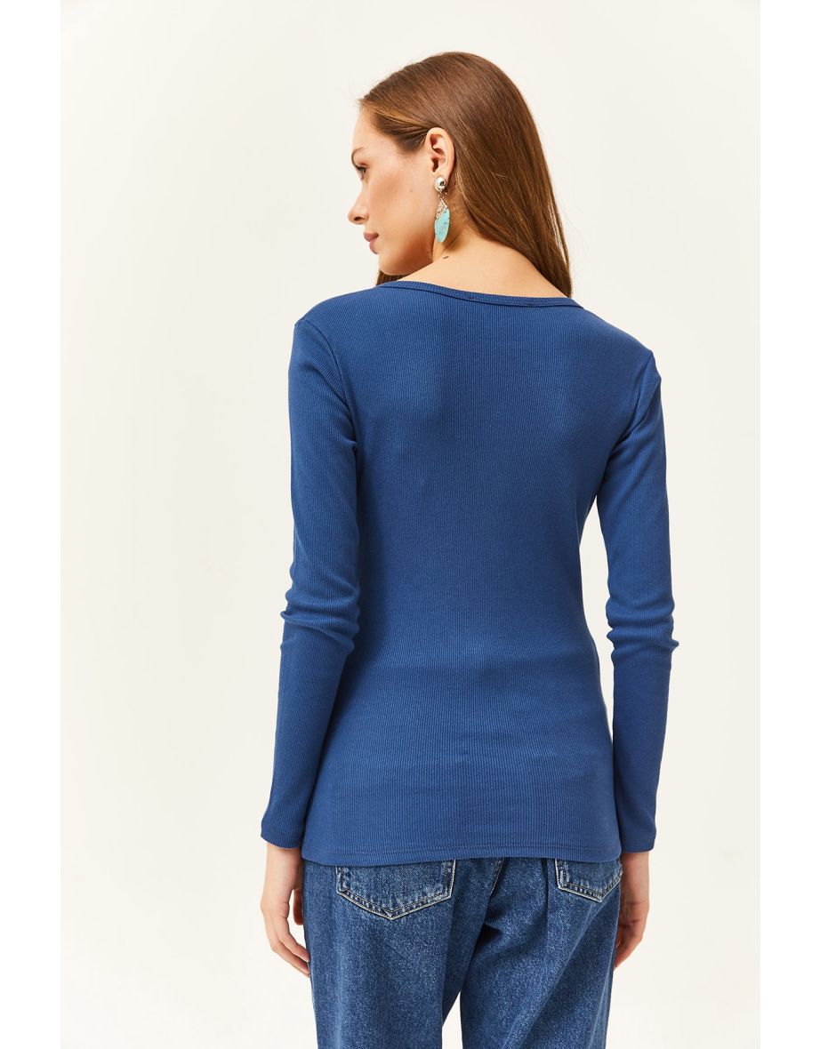 Women's Indigo Popped Camisole Blouse - 4