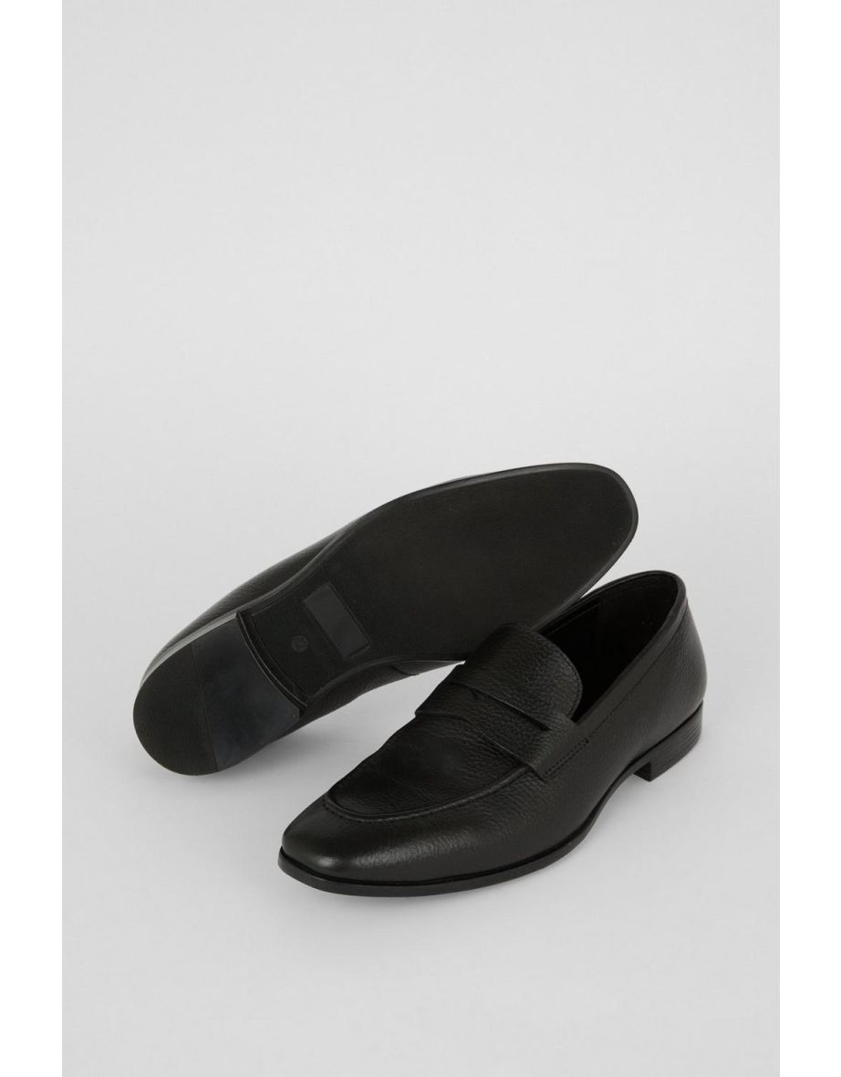 Chase Tumbled Leather Comfort Loafer - black - 3