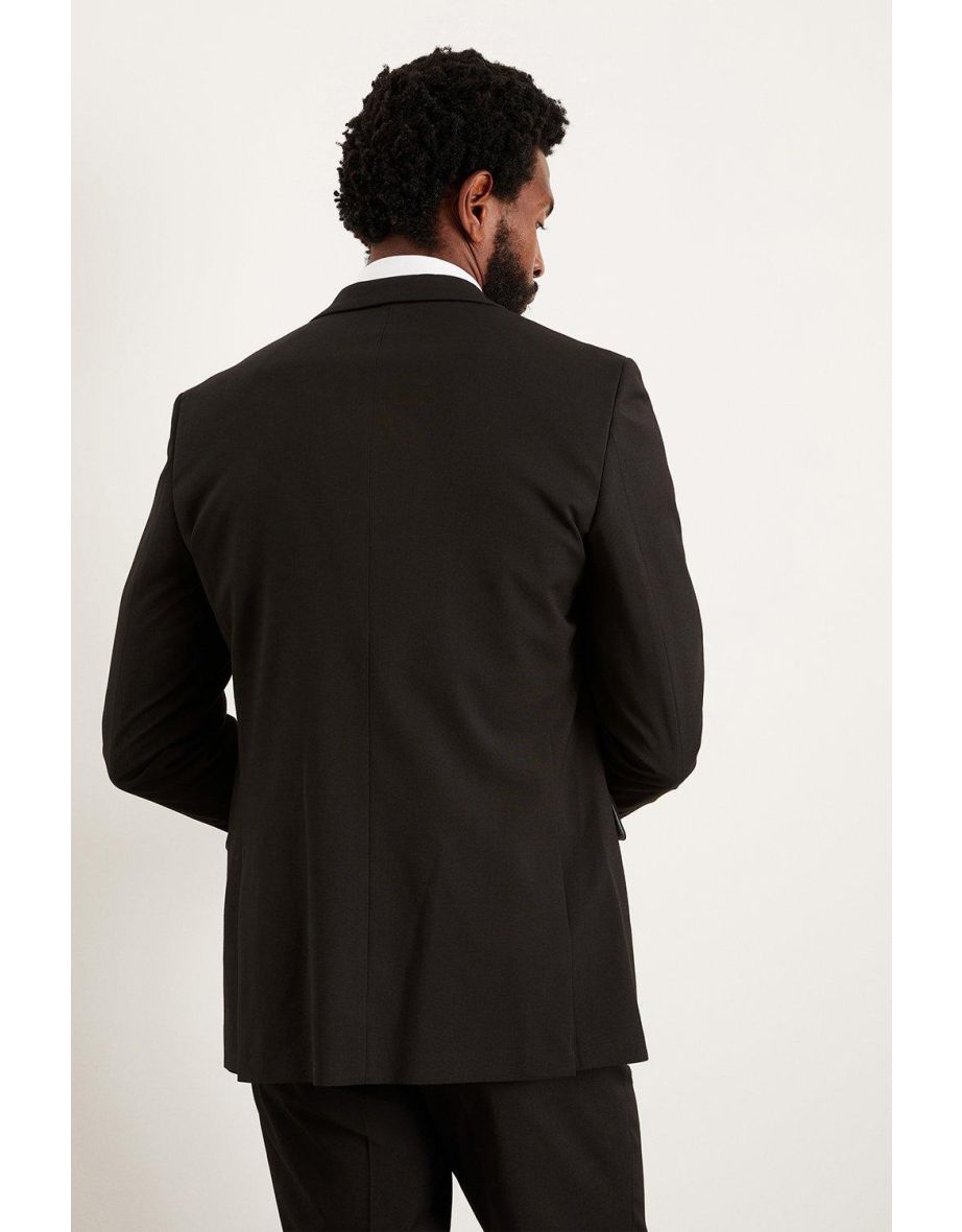 Plus Tailored Fit Black Essential Suit Jacket - 2