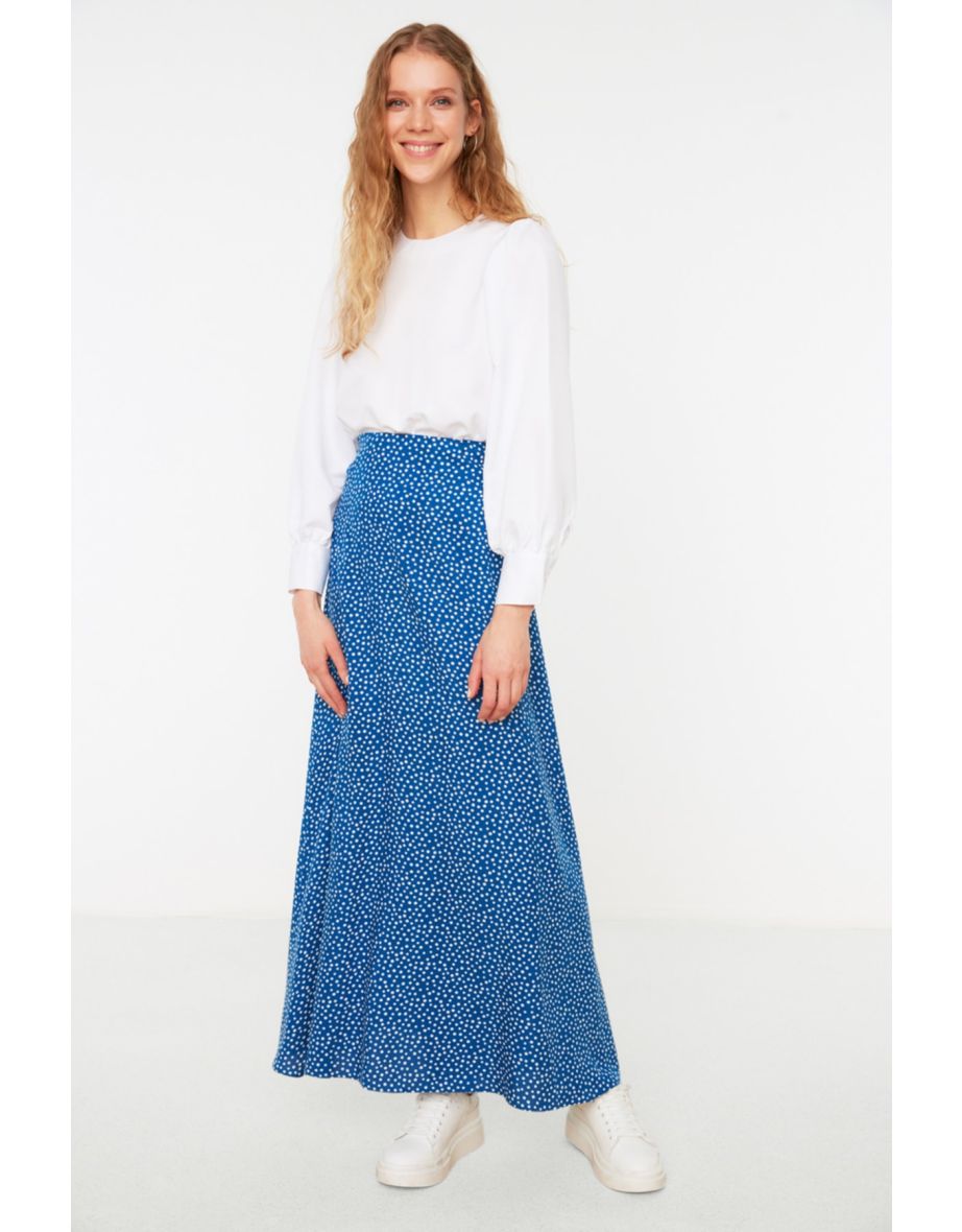 A-Line Maxi Skirt - Navy blue