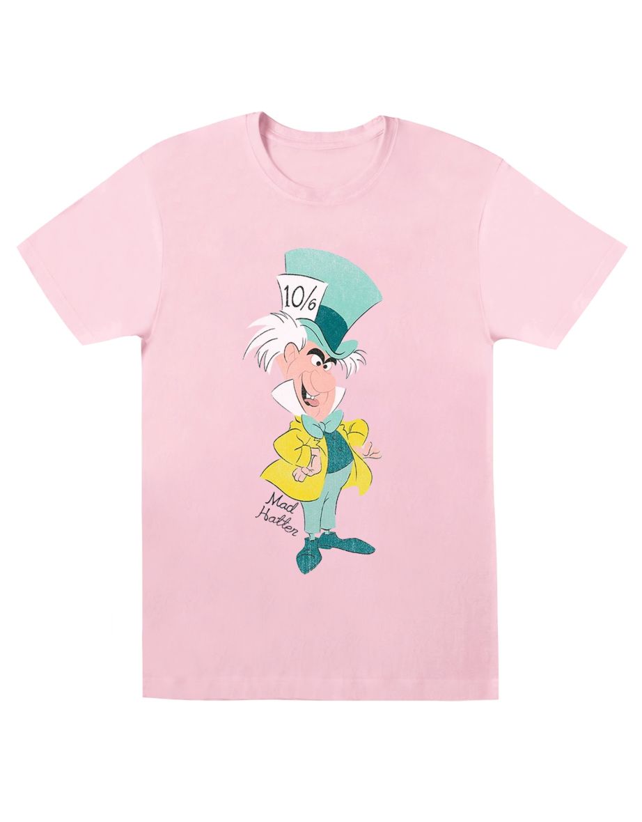 Disney Boys Alice In Wonderland Mad Hatter Classic T-Shirt - Baby Pink