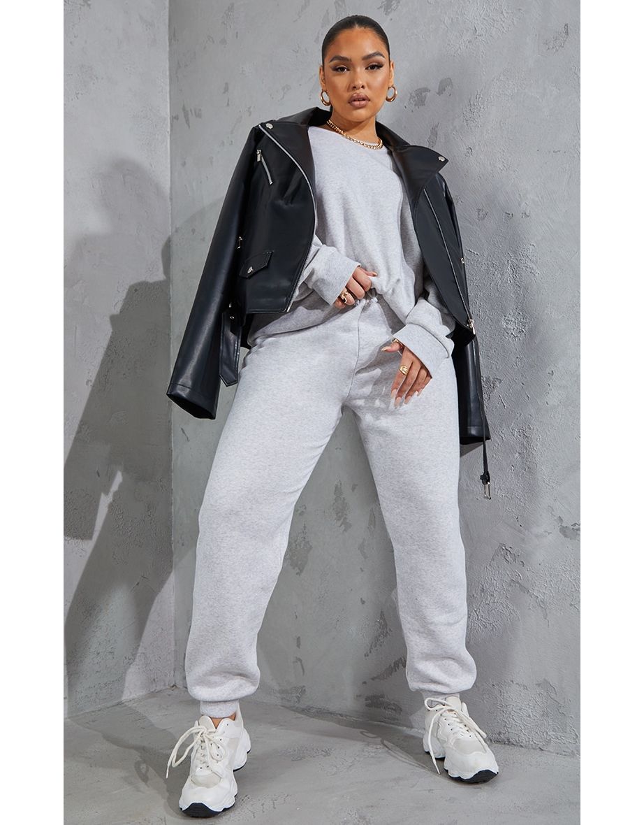 Recycled Plus Grey Marl Slim Sweat Pant Joggers
