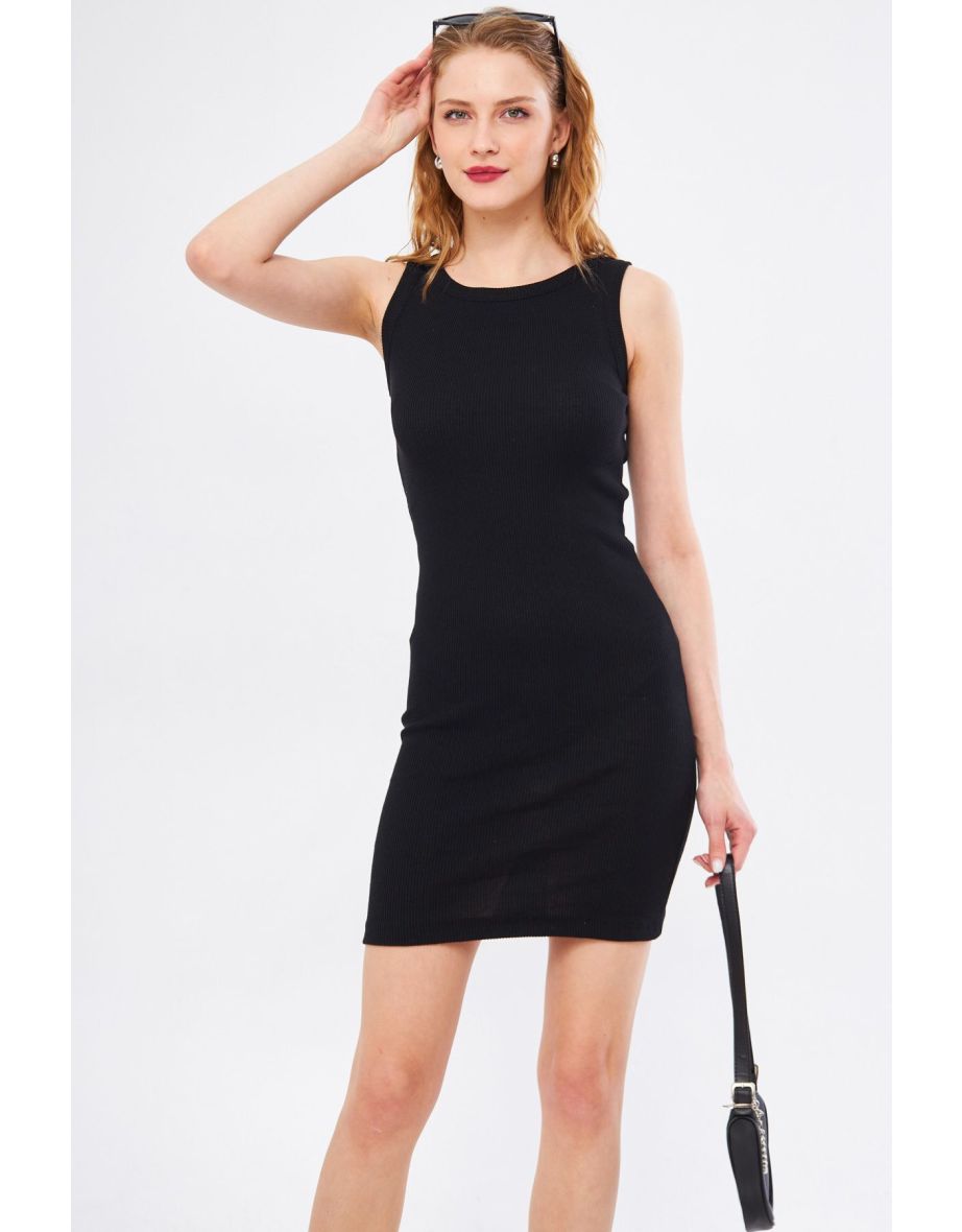 Fitted sleeveless dress best sale