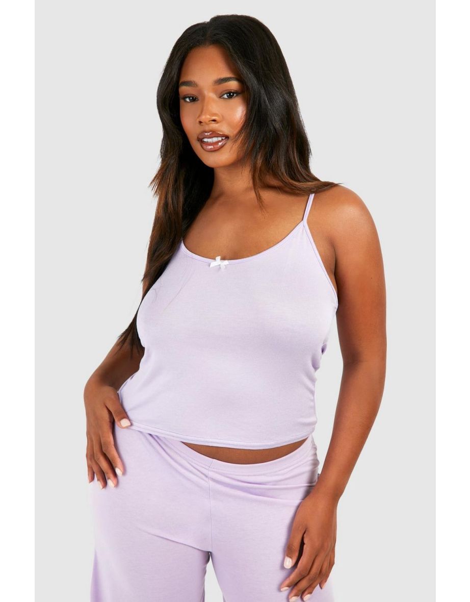 Plus Peached Cami Mix & Match Pj Top - lilac
