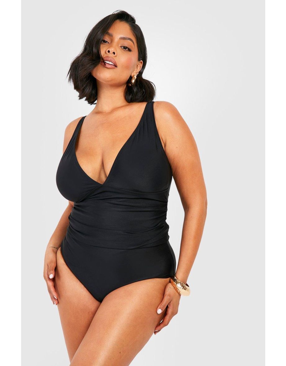 Plus Curve Enhance Smoothing Wrap Swimsuit