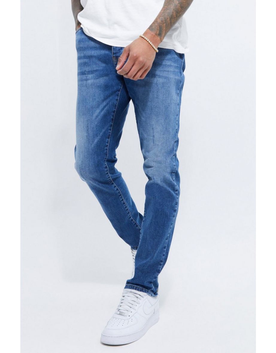 Skinny Stretch Distressed Jeans