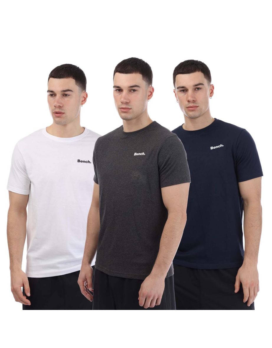 Men's Bench Somerset Logo 3 Pack T-Shirts in Blue