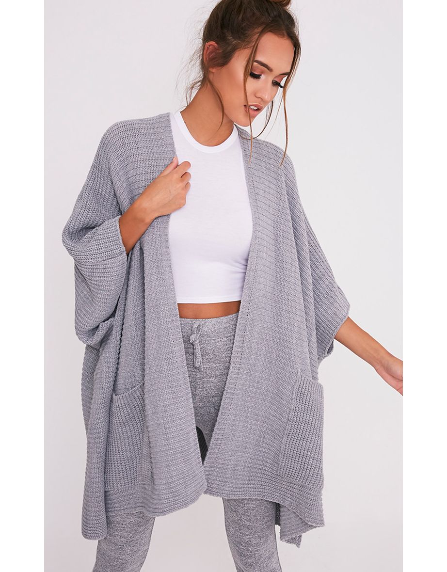 grey wrap cardigan