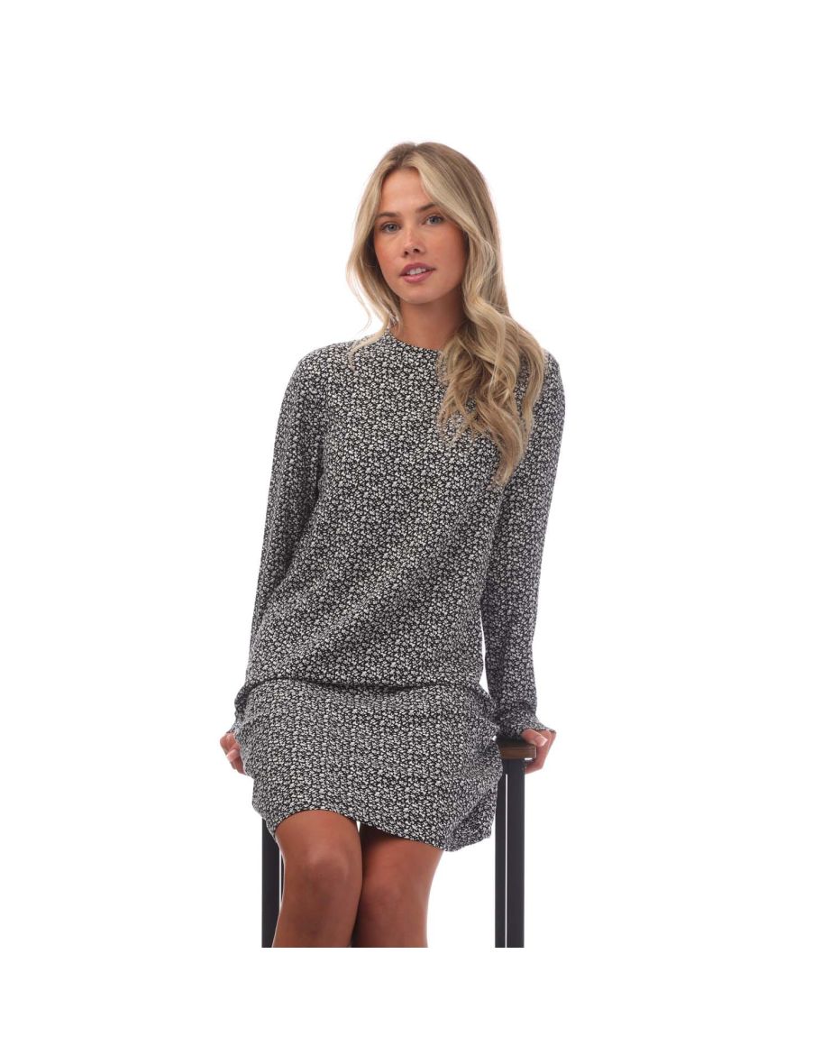 Women's Superdry Studios Long Sleeve Woven Dress in Black - 3