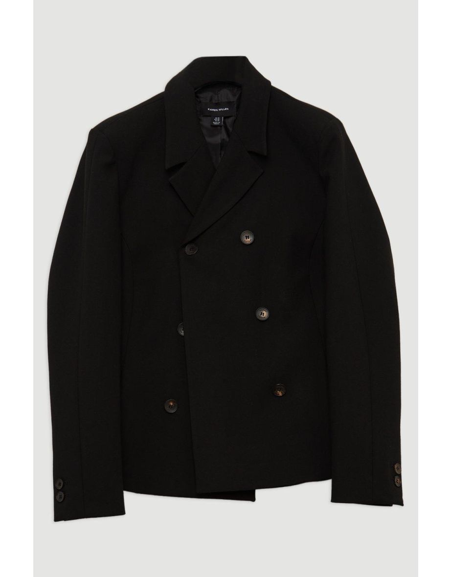 The Founder Plus Size Compact Stretch Double Breasted Blazer - 3