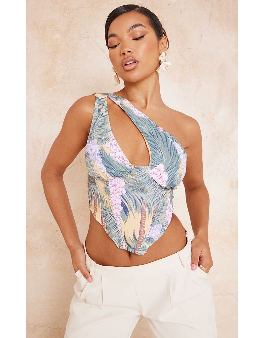 Multi Printed Woven Corset, Tops