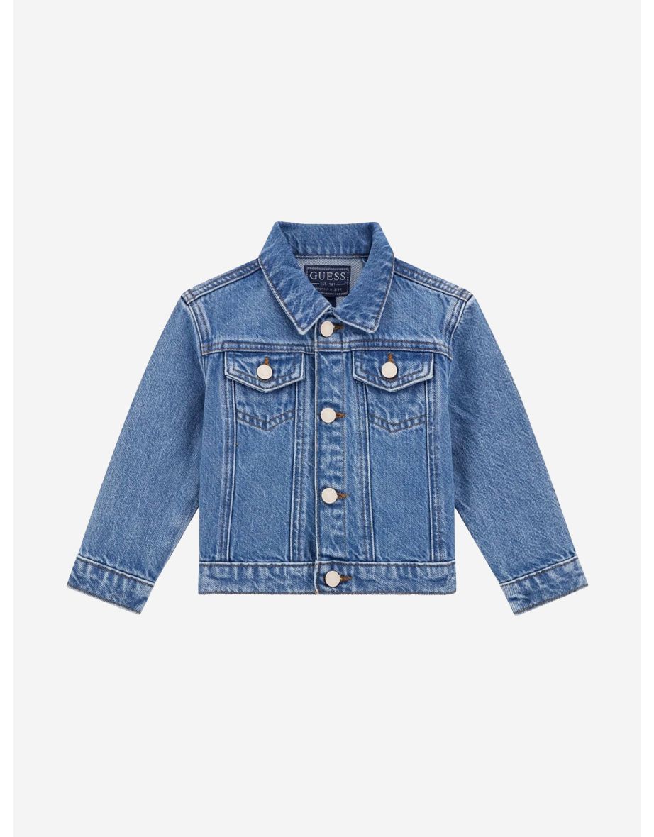 Girls Heart Denim Jacket in Blue