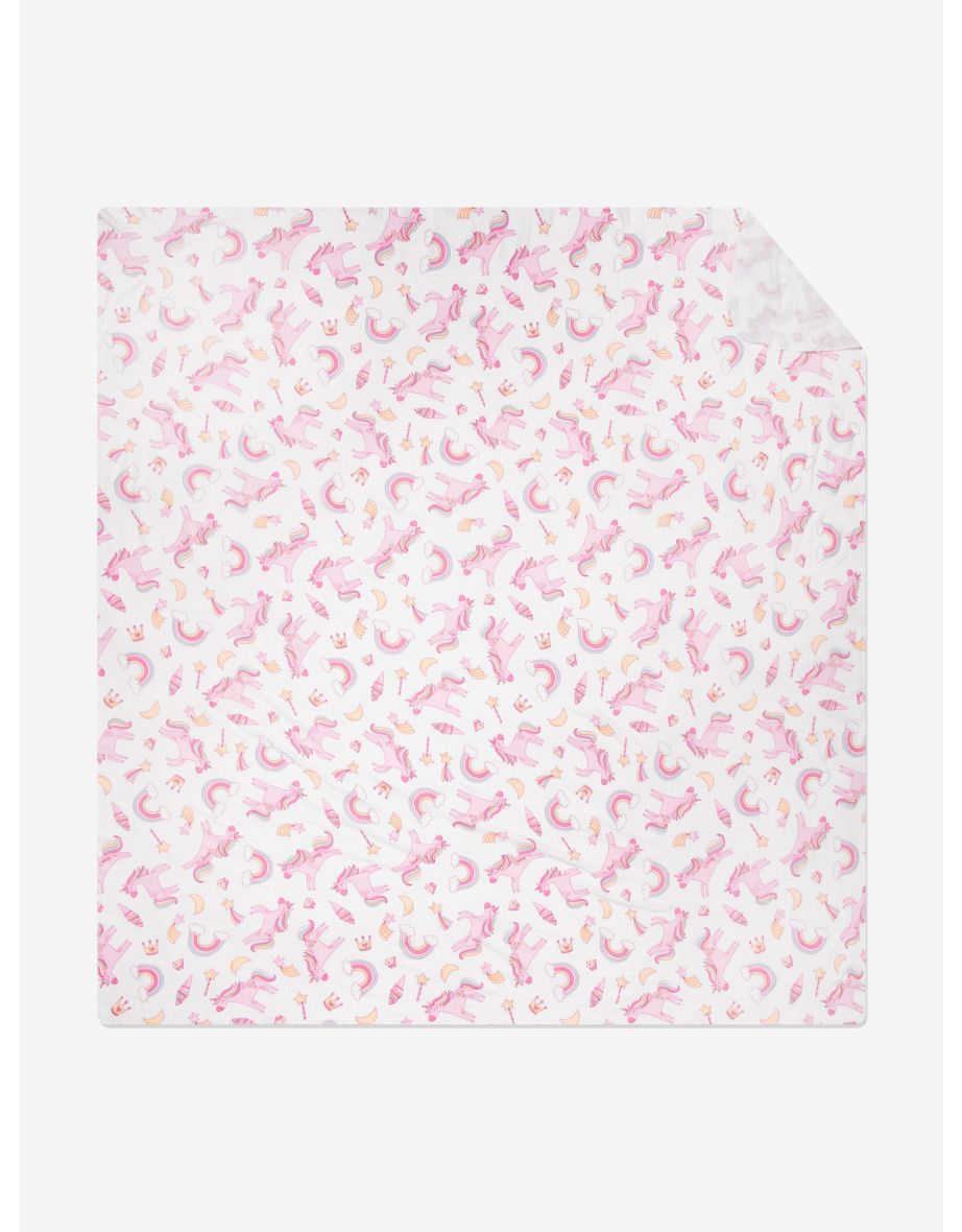 Baby Girls Believe In Magic Swaddle Blanket in White