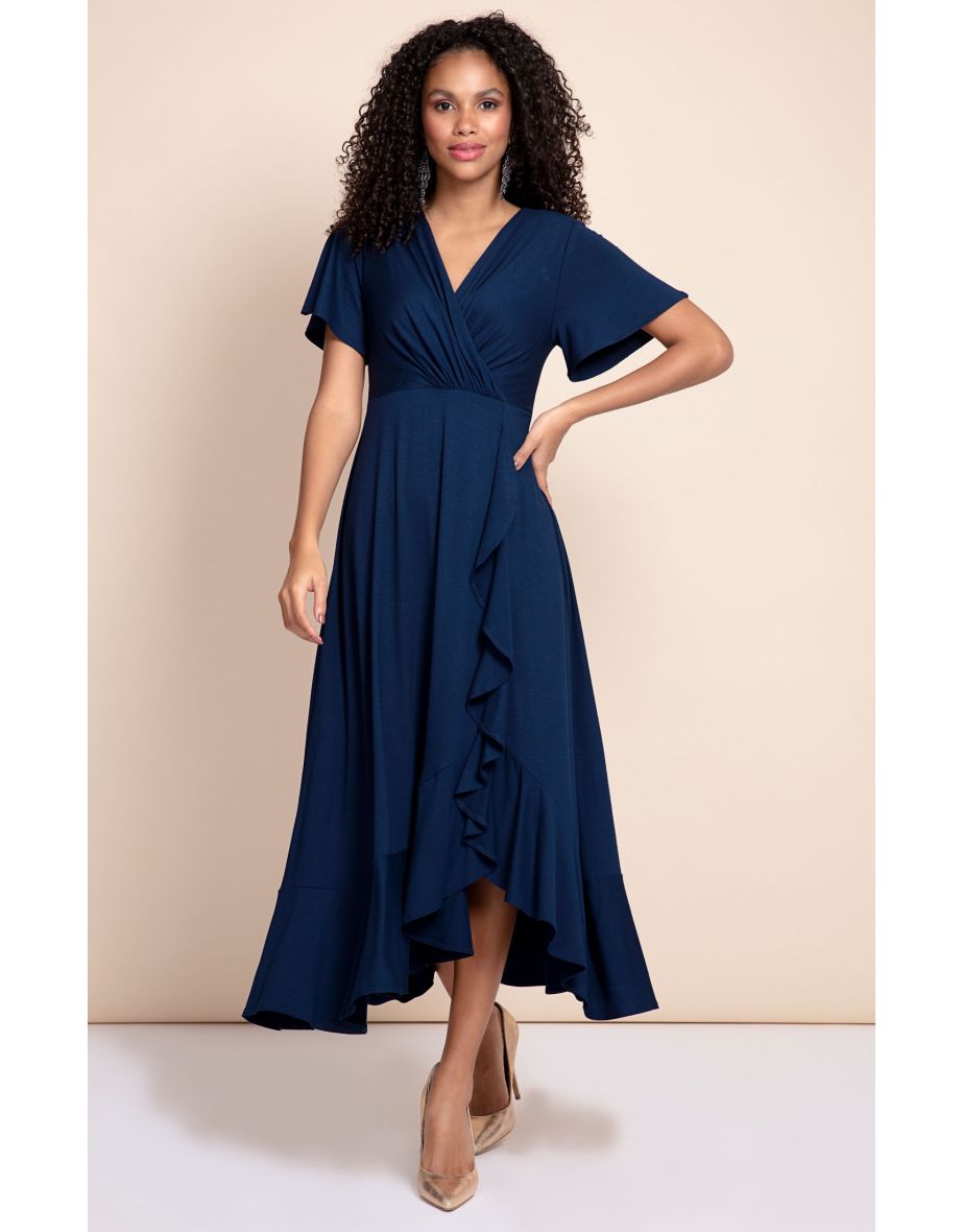 Waterfall Dress Navy