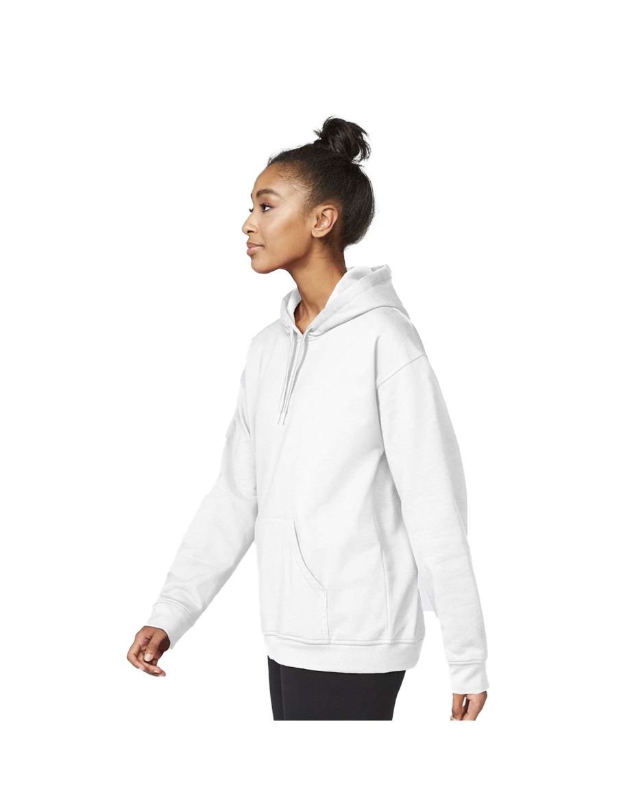 Gildan Unisex Adult Softstyle Fleece Midweight Hoodie - White - 3