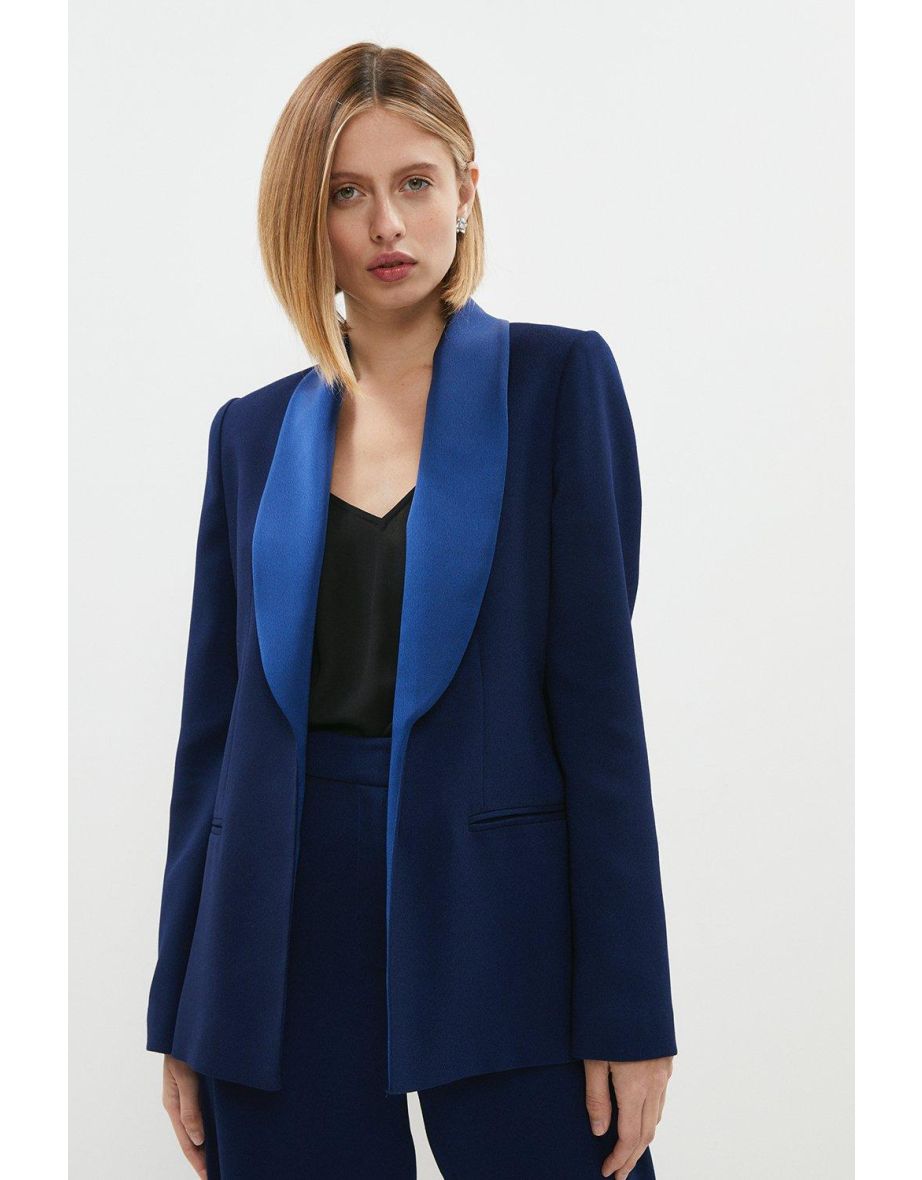 Premium Edge To Edge Tuxedo Blazer