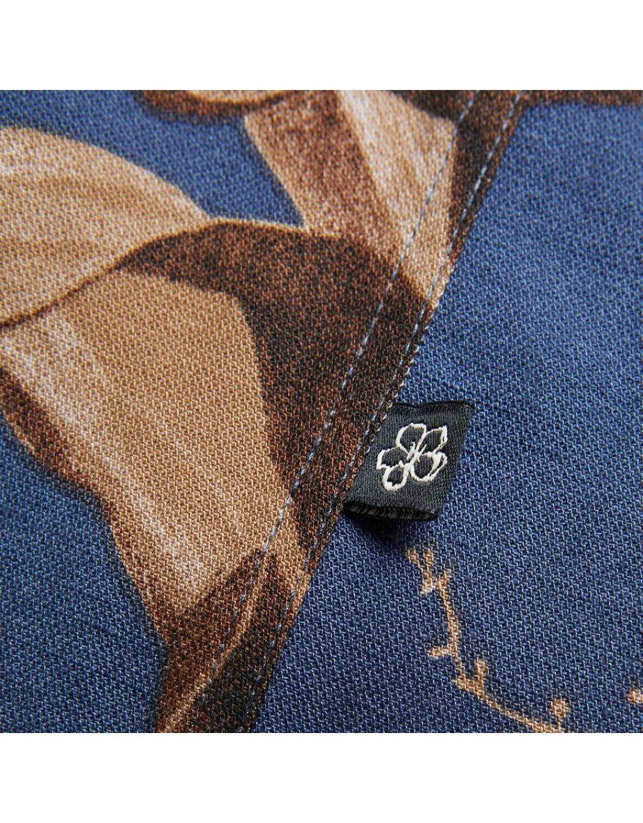 Men's Ted Baker Belmar Short Sleeve Linen Blend Shirt in Blue - 5