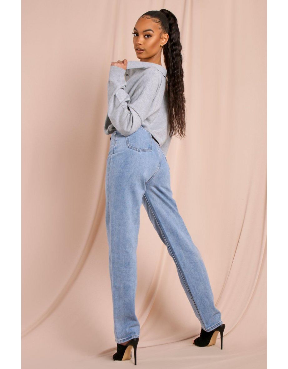 V Shape Waist Straight Leg Jean - 2