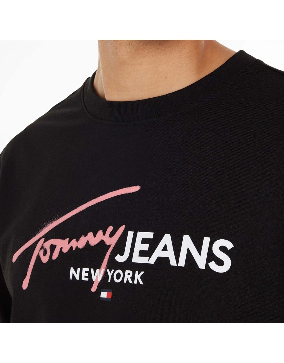 Men's Tommy Hilfiger Spray Pop Regular-Fit T-Shirt in Black - 4
