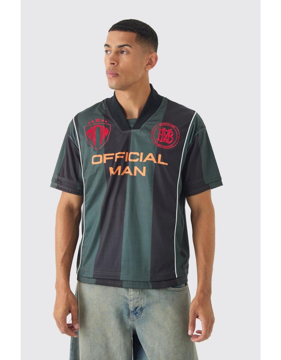 Oversized OFFCL Man Boxy Half Sleeve Football T-shirt