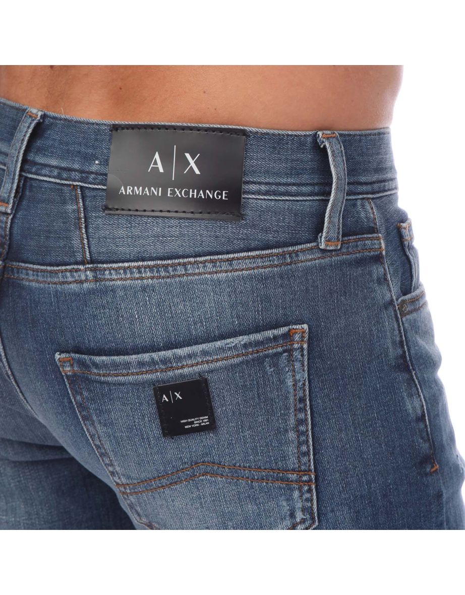Men's Armani Exchange J13 Slim-Fit Jeans in Purple - 3