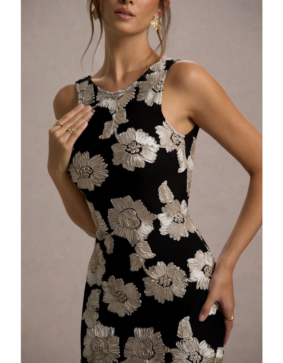 Zoella | Ecru Floral Print Sleeveless Maxi Dress - 6