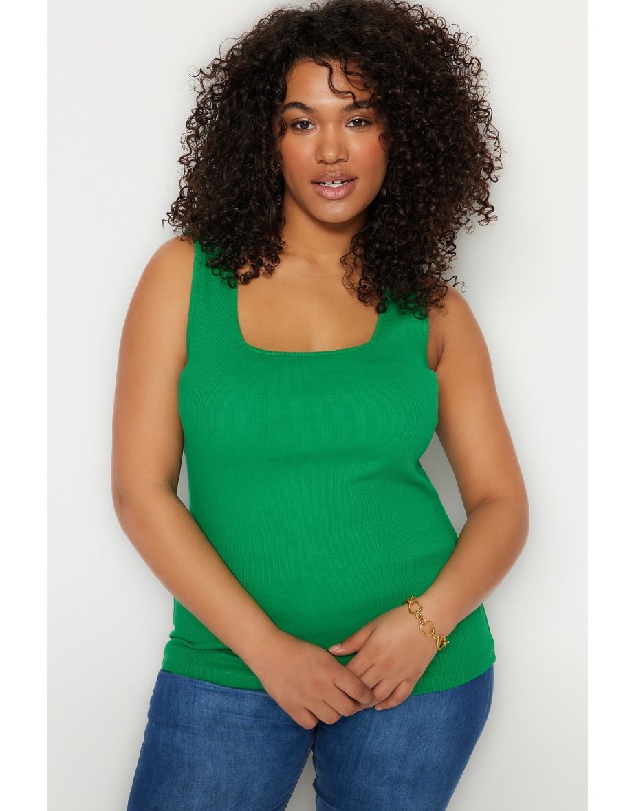 Plus Size Camisole - Green - Regular fit
