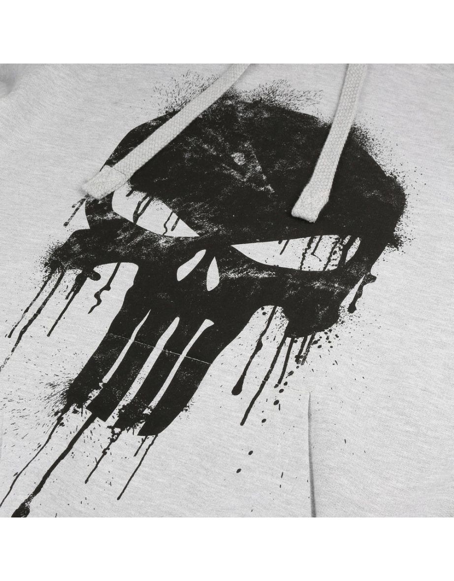 The Punisher Mens Skull Heather Hoodie - 3