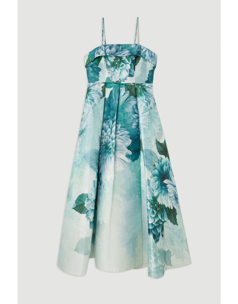 Garden Floral Maxi Split Prom Dress - 3