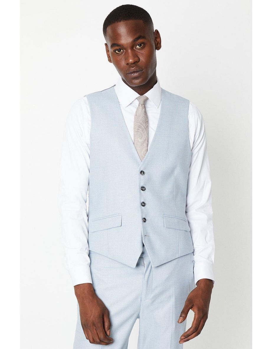 Light Powder Blue Suit Waistcoat