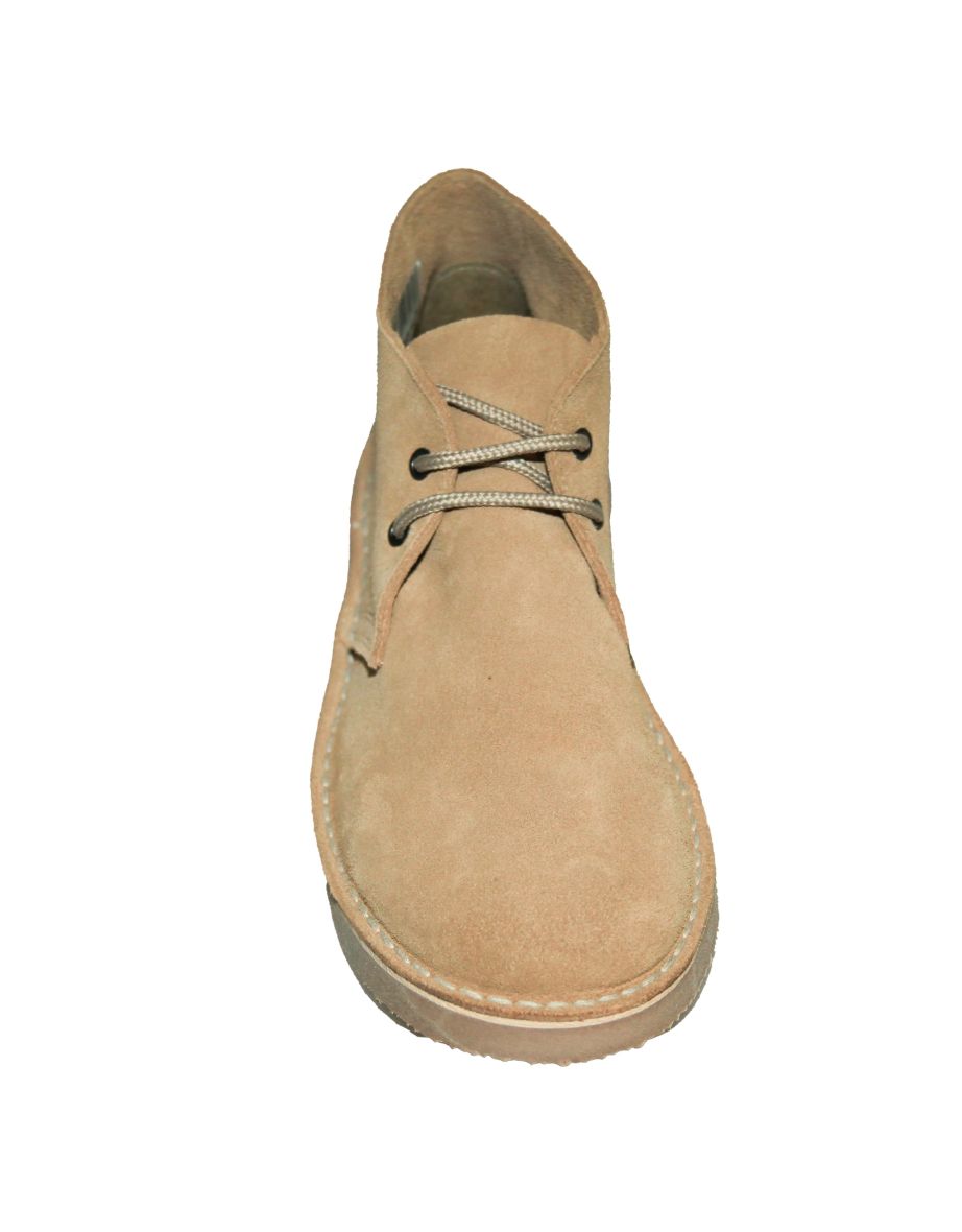 Roamers Womens/Ladies Real Suede Round Toe Unlined Desert Boots - Camel - 3