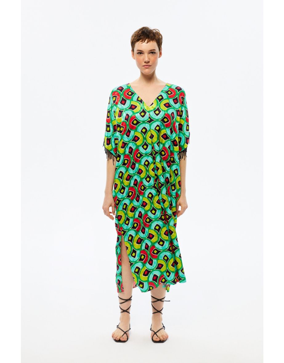 Patterned Flowy Kaftan