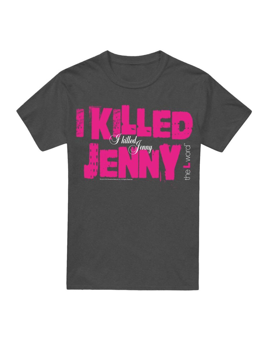 The L Word Unisex Adult I Killed Jenny T-Shirt - Charcoal