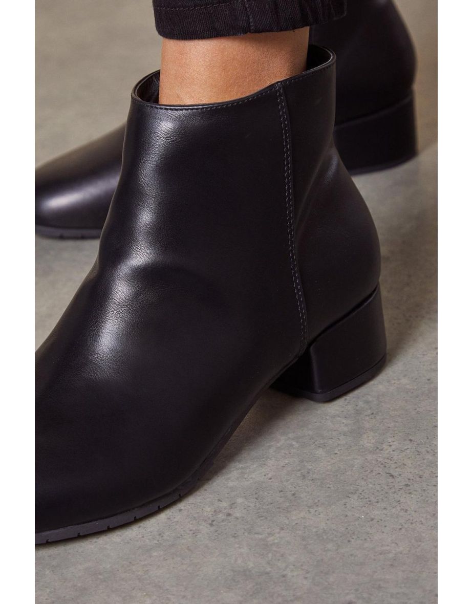 Good For The Sole: Wide Fit Misty Comfort Low Heel Ankle Boots - 3