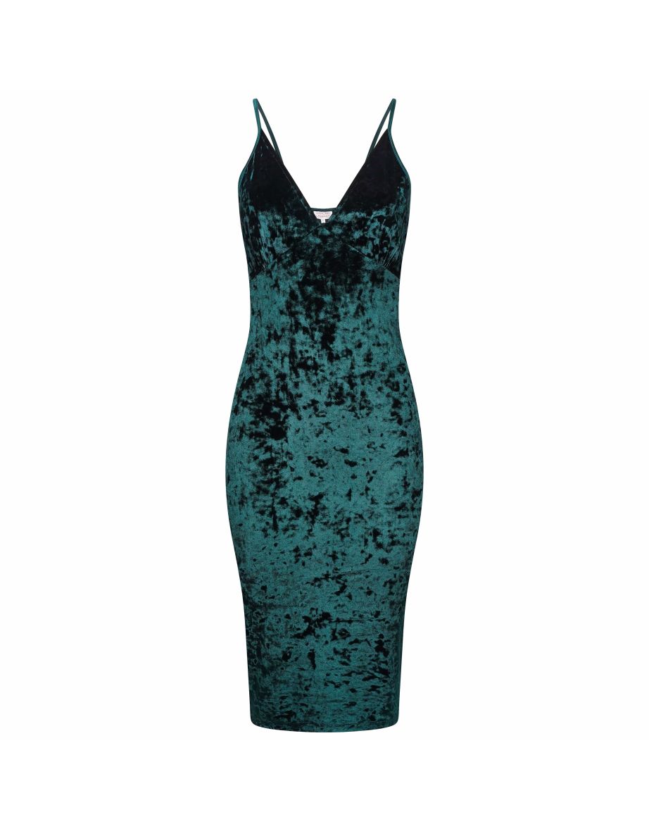 Cici Midi Cami Dress In Pine Green - 4