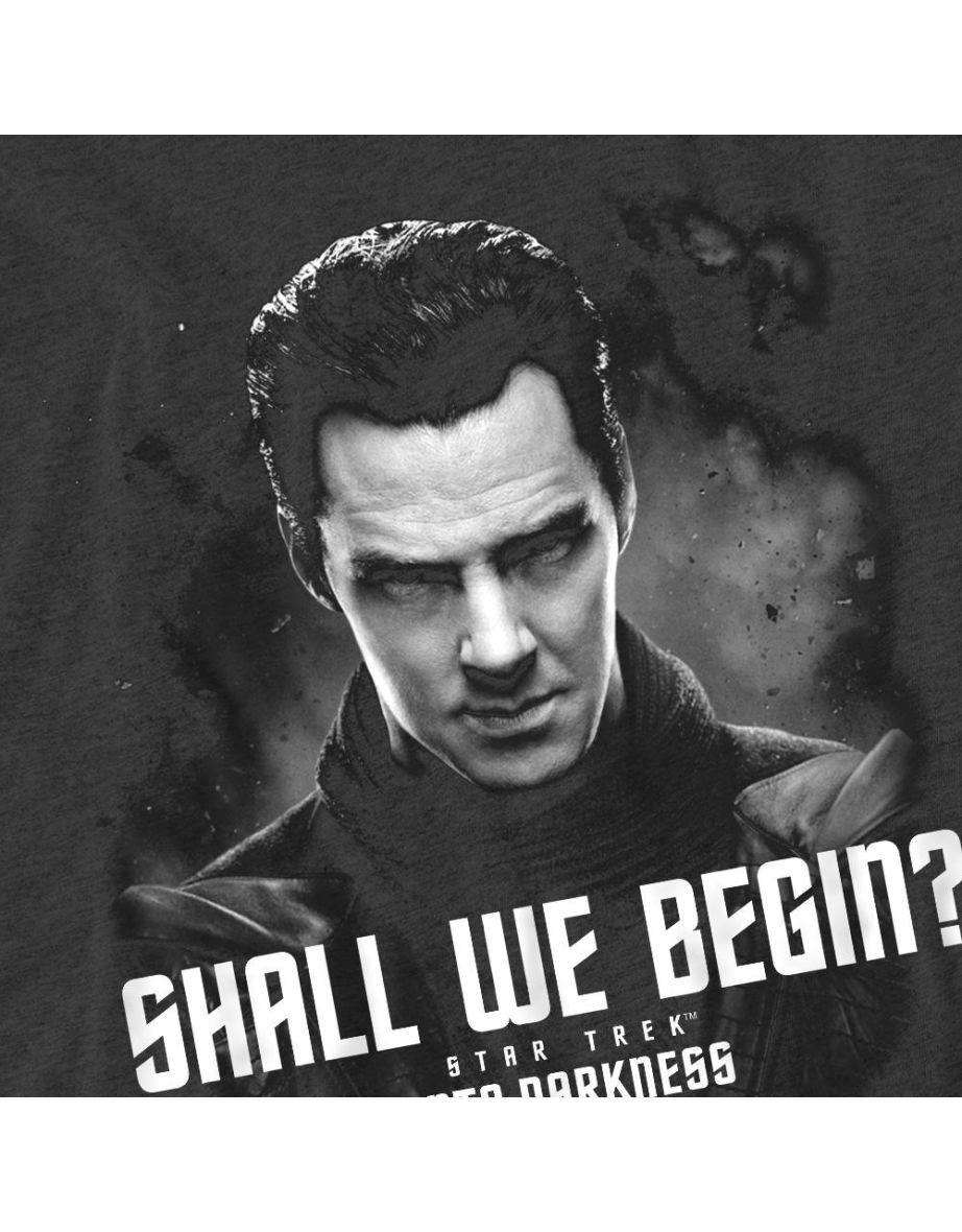 Star Trek: Into Darkness Unisex Adult Shall We Begin T-Shirt - Charcoal - 3