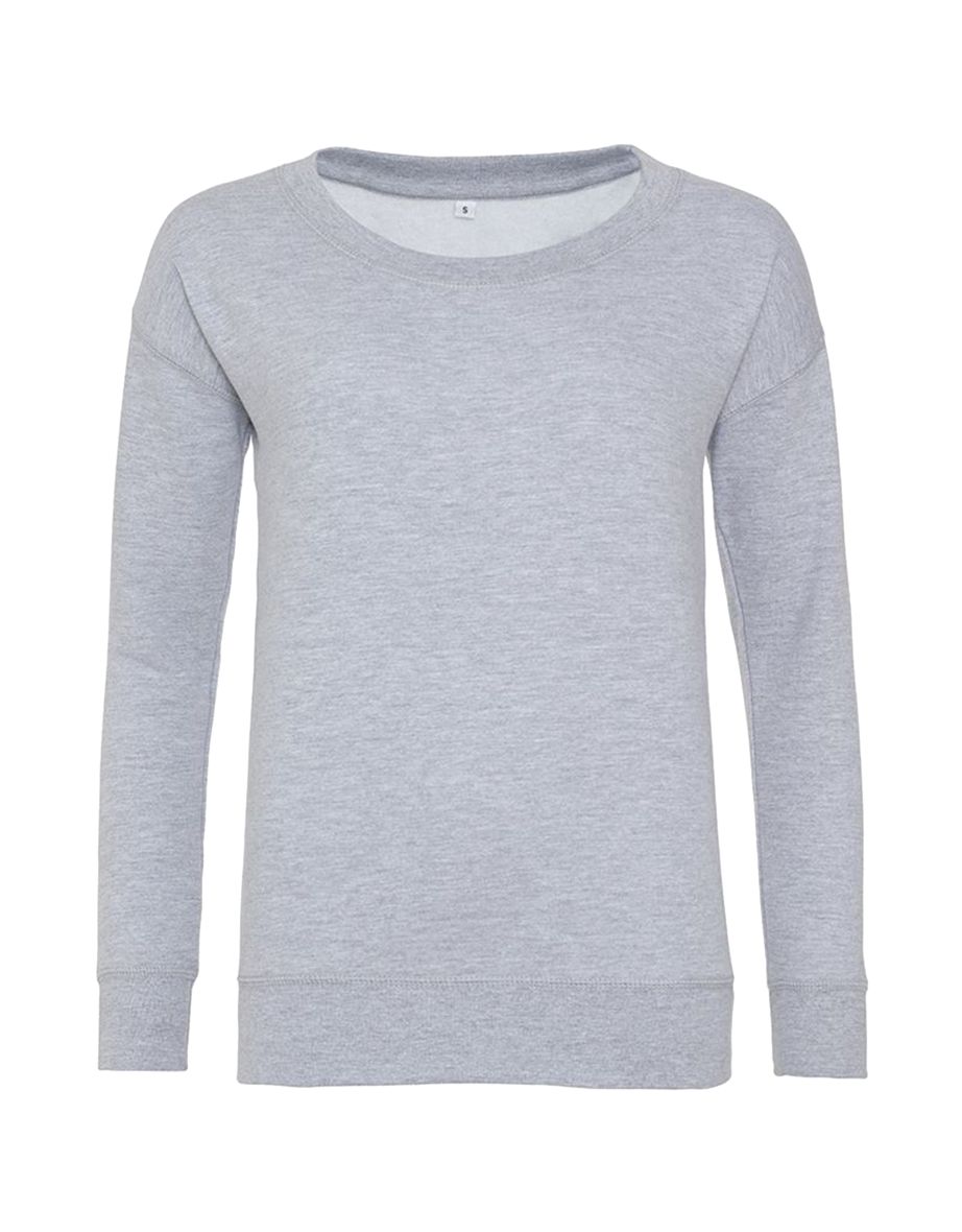 AWDis Hoods Womens/Ladies Girlie Fashion Sweatshirt - Heather Grey - 1