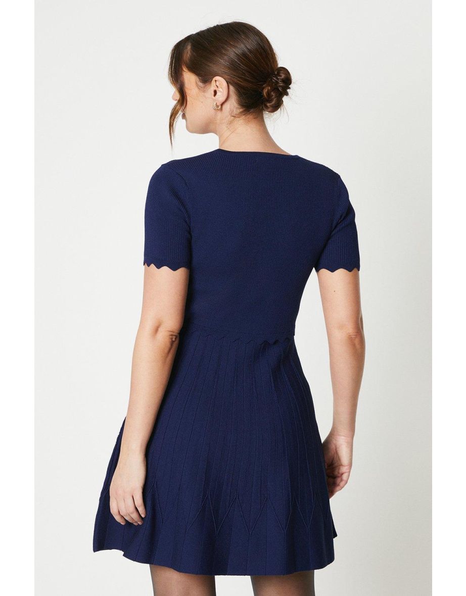 Principles by Debenhams Navy Column Mini Dress - 2