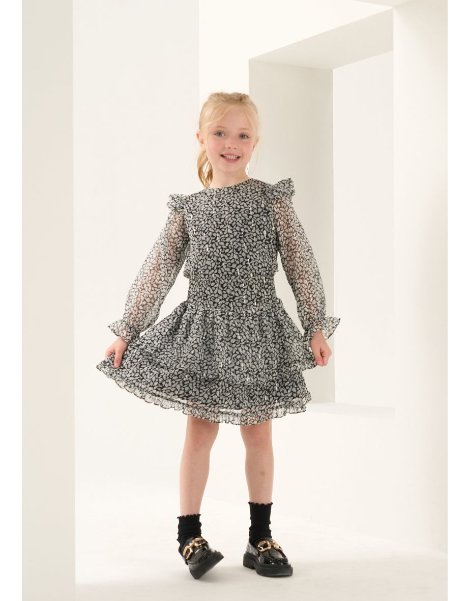 Becci Georgette Lurex Rara Skirt