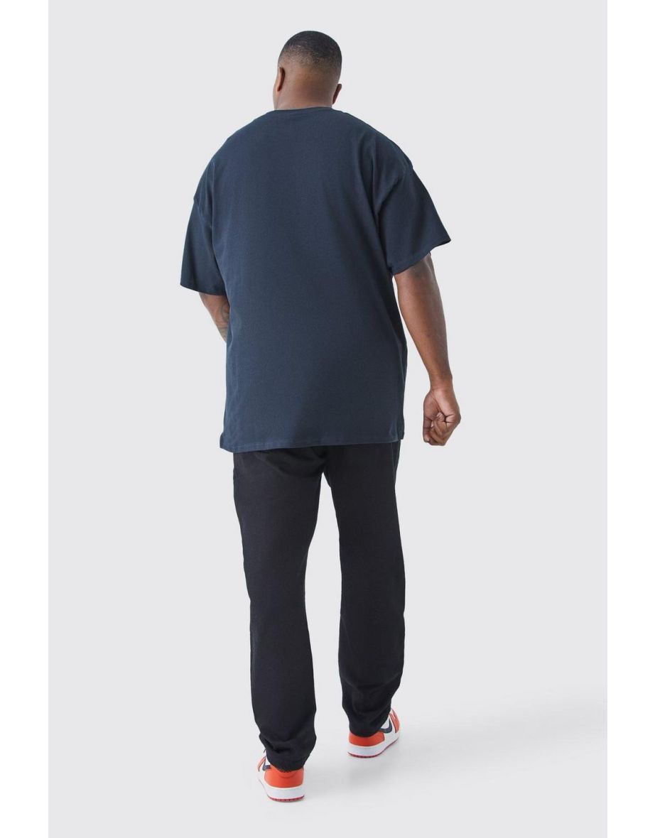 Plus Size Notorious Big Chest Print License T-shirt - black - 1