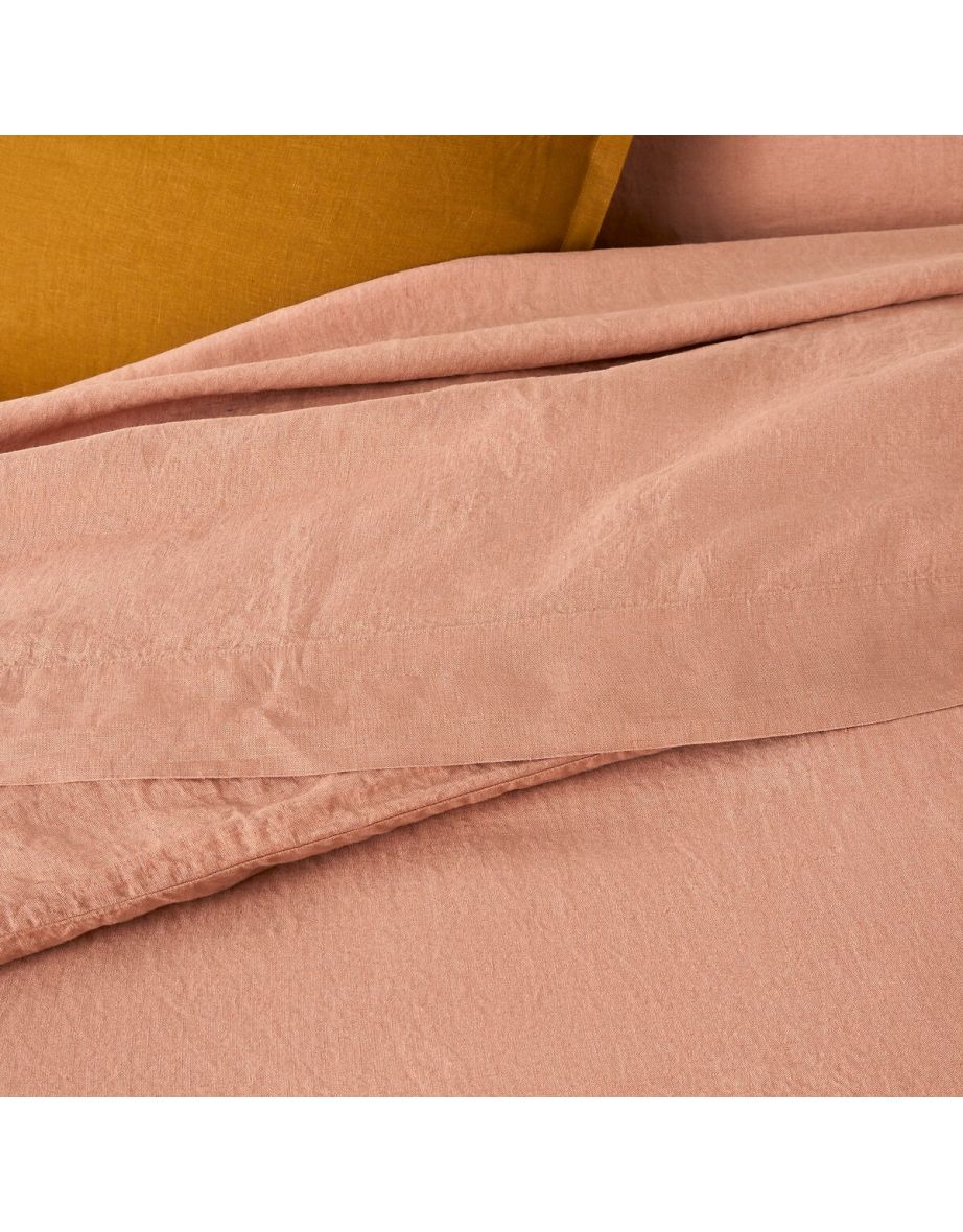 washed linen plain duvet cover by la redoute